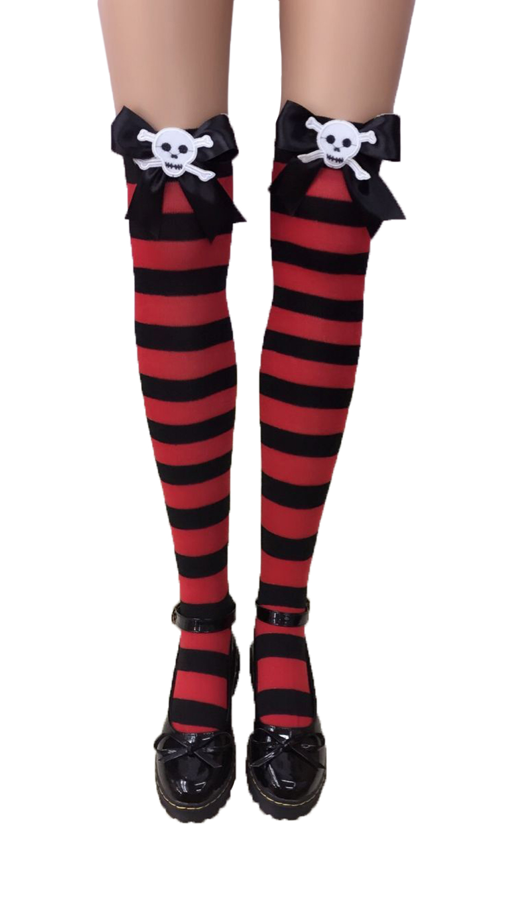 F8192-7 Nylon Cute Sexy Striped Stockings For Halloween